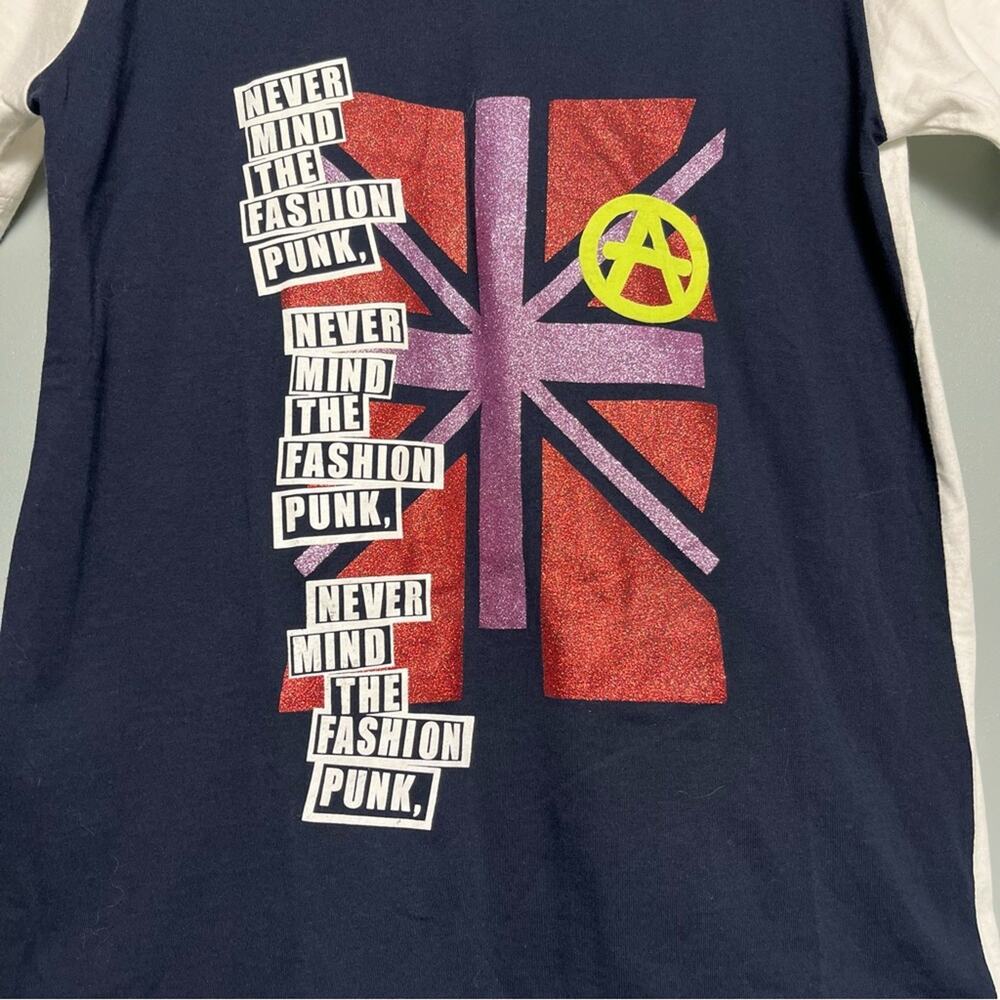 Dolce & Gabbana Never Mind The Fashion Punk Glitter D&G T Shirt Women’s Size XL - Picture 3 of 7